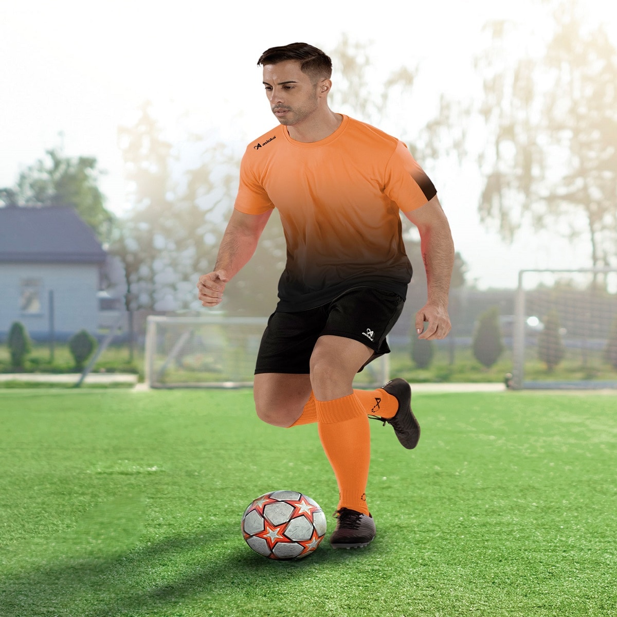 Camiseta de fútbol unisex TENERIFE Interlock Asioka - Naranja / Negro Naranja / Negro-2