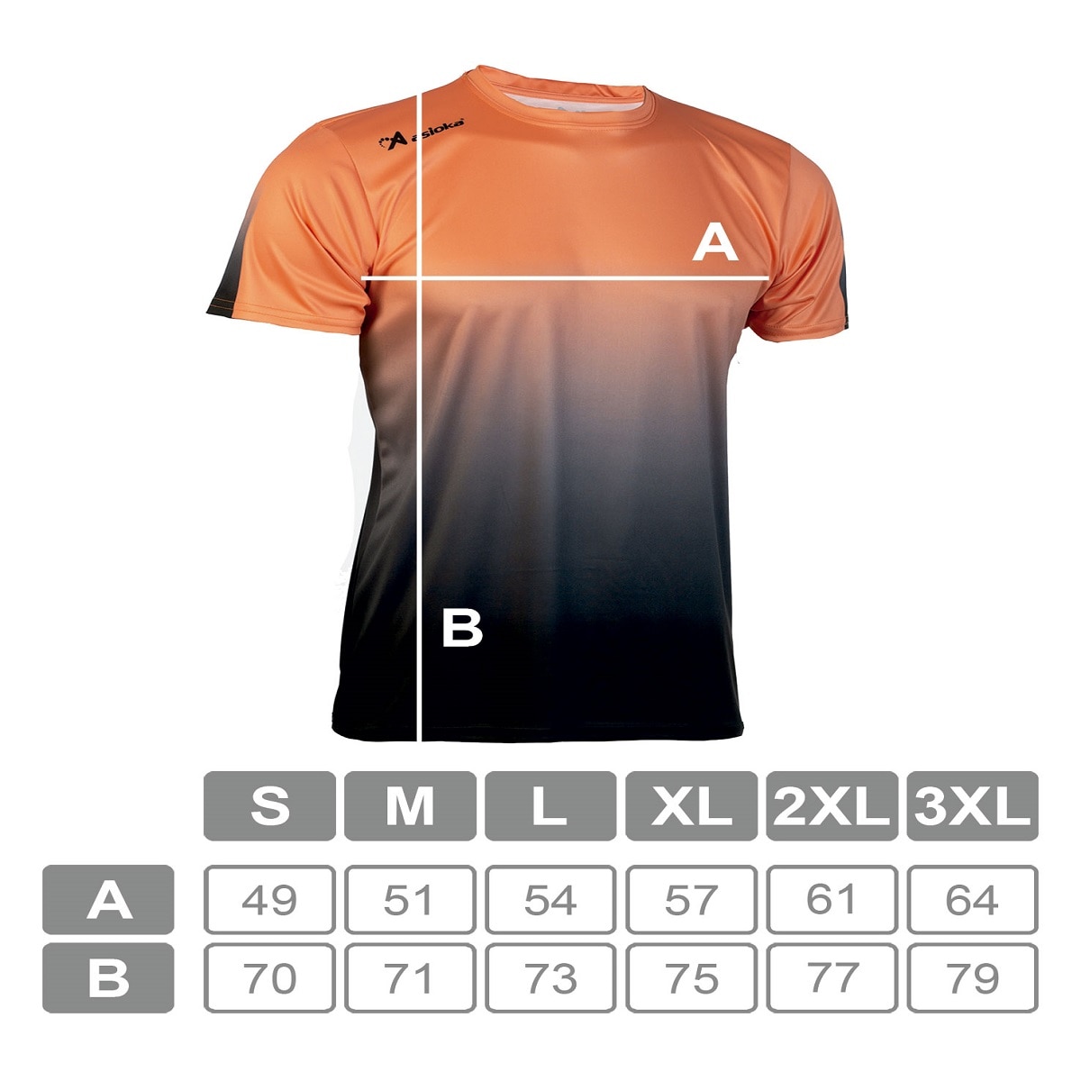 Camiseta de fútbol unisex TENERIFE Interlock Asioka - Naranja / Negro Naranja / Negro-6