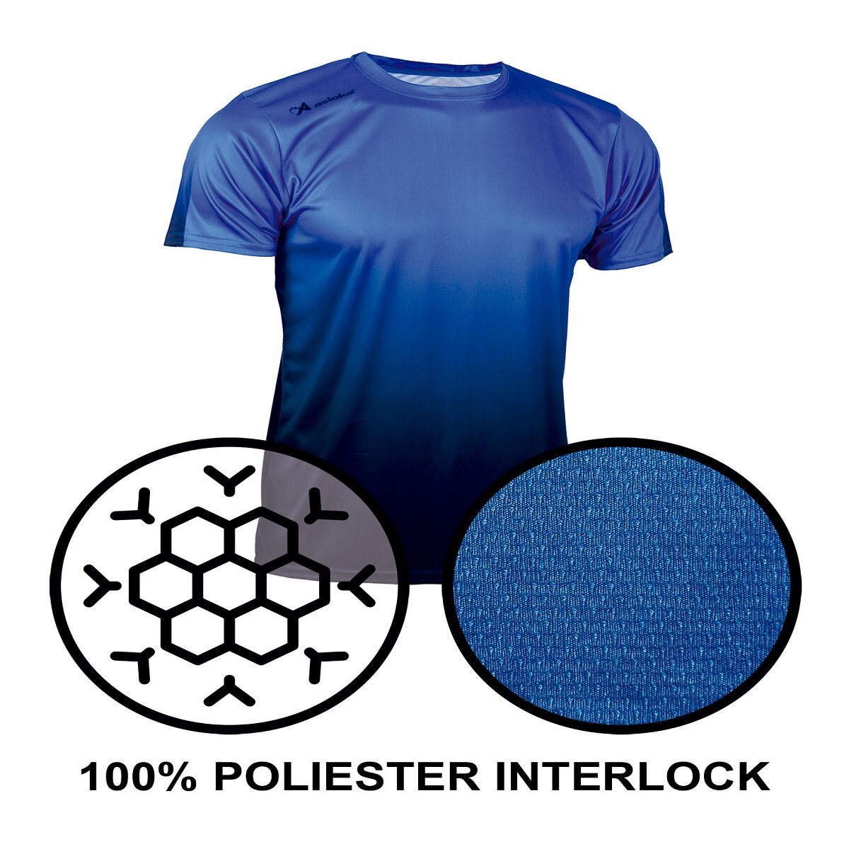 Camiseta de fútbol unisex TENERIFE Interlock Asioka - Azul claro / Azul marino Azul claro / Azul marino-4
