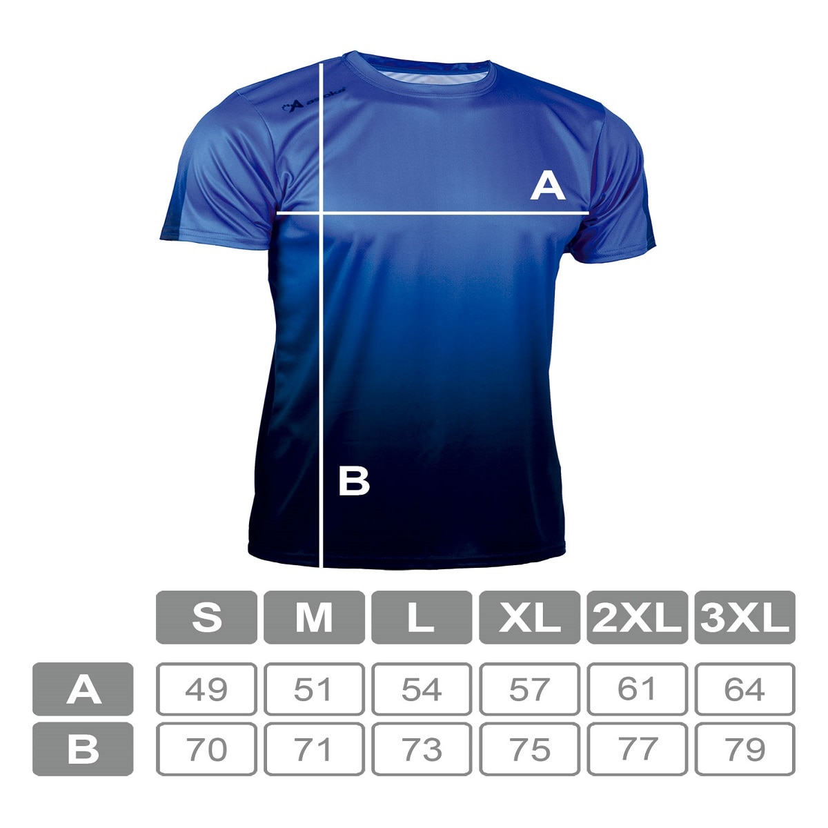 Camiseta de fútbol unisex TENERIFE Interlock Asioka - Azul claro / Azul marino Azul claro / Azul marino-6