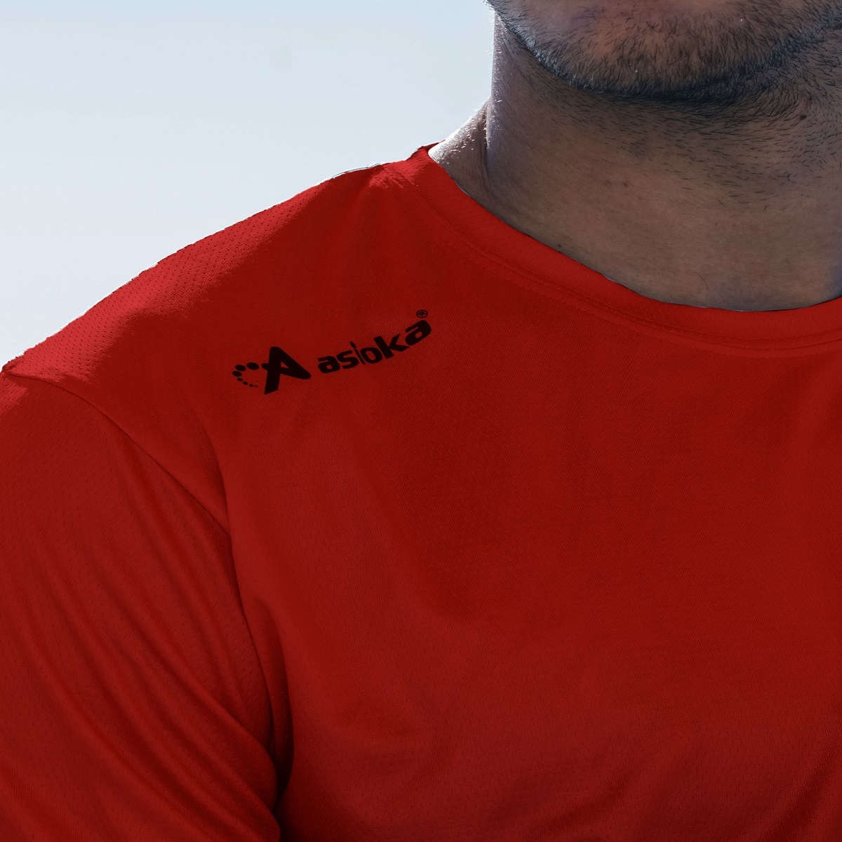 Imagen 2 de Camiseta de Running de hombre TENERIFE MESH Asioka - Rojo / Negro Rojo / Negro