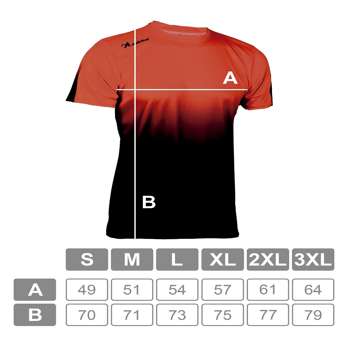 Imagen 7 de Camiseta de Running de hombre TENERIFE MESH Asioka - Rojo / Negro Rojo / Negro