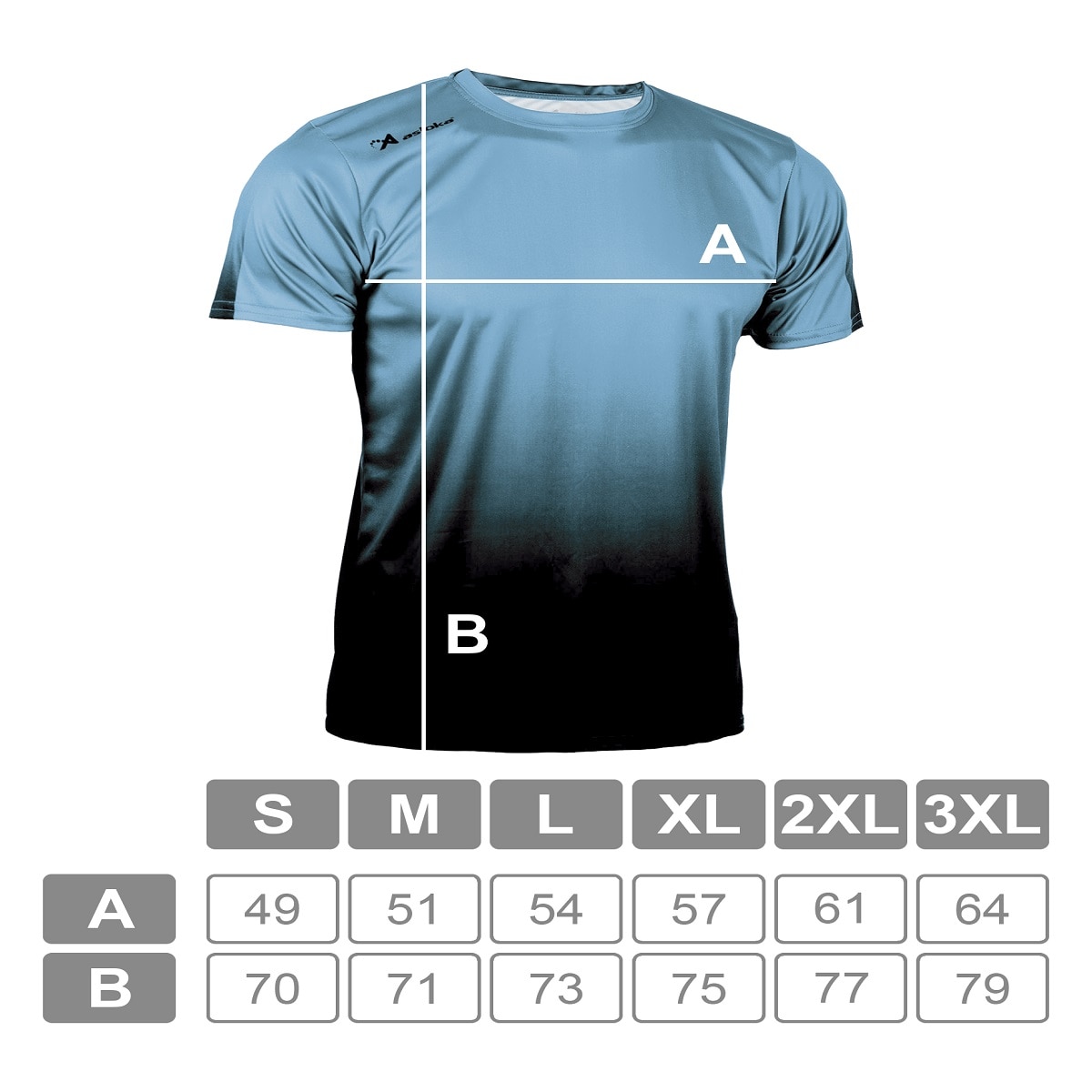 Camiseta de Running de hombre TENERIFE MESH Asioka - Azul / Negro Azul / Negro-8