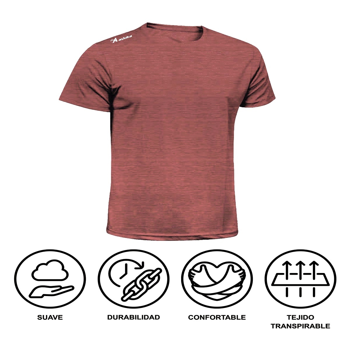 Imagen 5 de Camiseta de running de hombre RIO JASPE Asioka - Salmón Salmón
