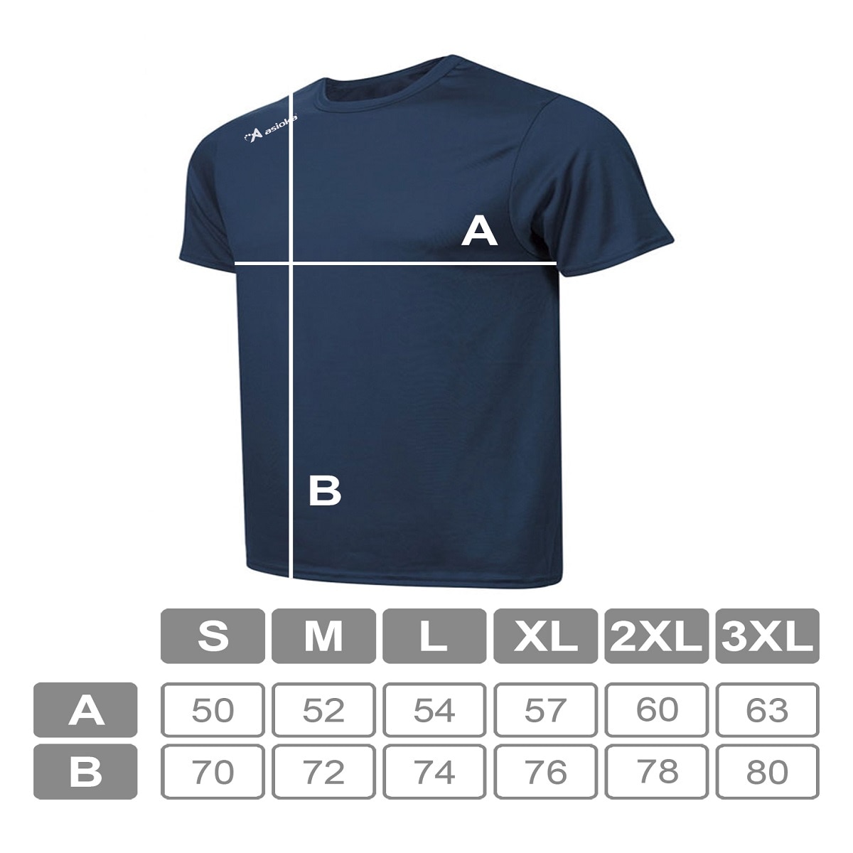 Camiseta de fútbol unisex PREMIUM Asioka - Azul marino Azul marino-7
