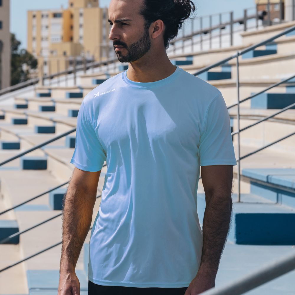 Camiseta de fútbol unisex PREMIUM Asioka - Azul celeste Azul celeste-2