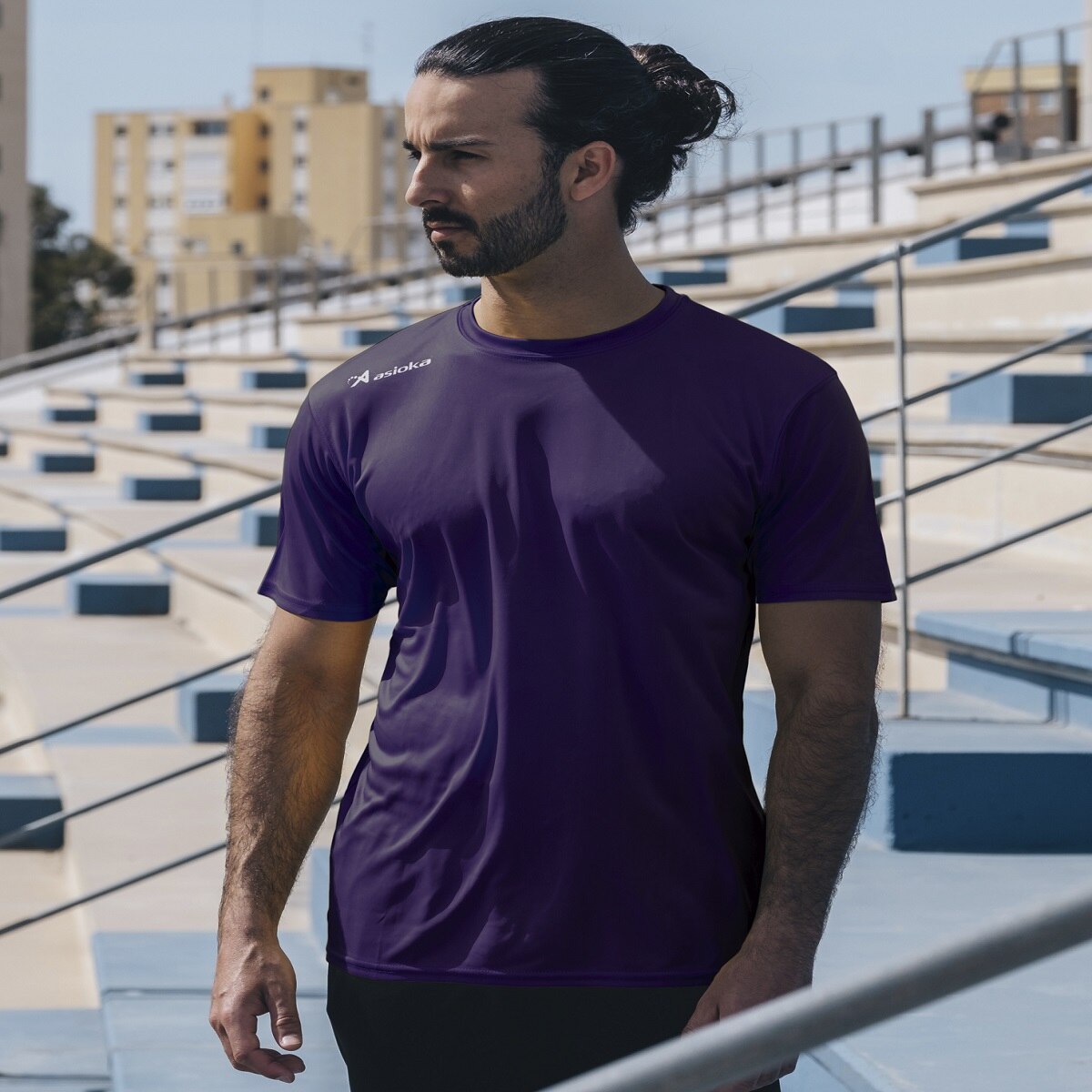 Imagen 2 de Camiseta de fútbol unisex PREMIUM Asioka - Morado Morado