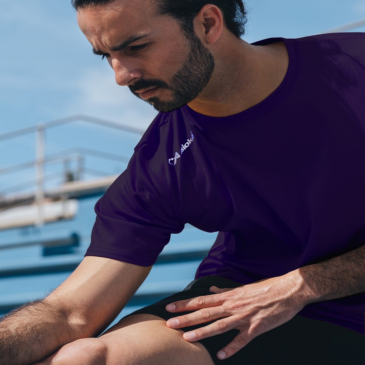 Imagen 4 de Camiseta de fútbol unisex PREMIUM Asioka - Morado Morado