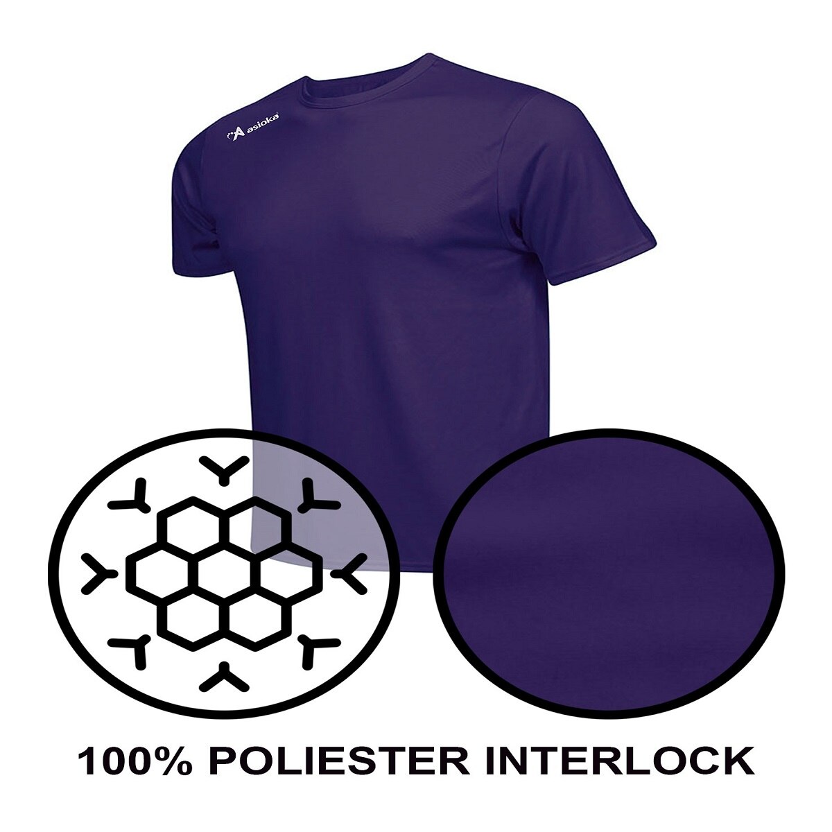 Imagen 6 de Camiseta de fútbol unisex PREMIUM Asioka - Morado Morado