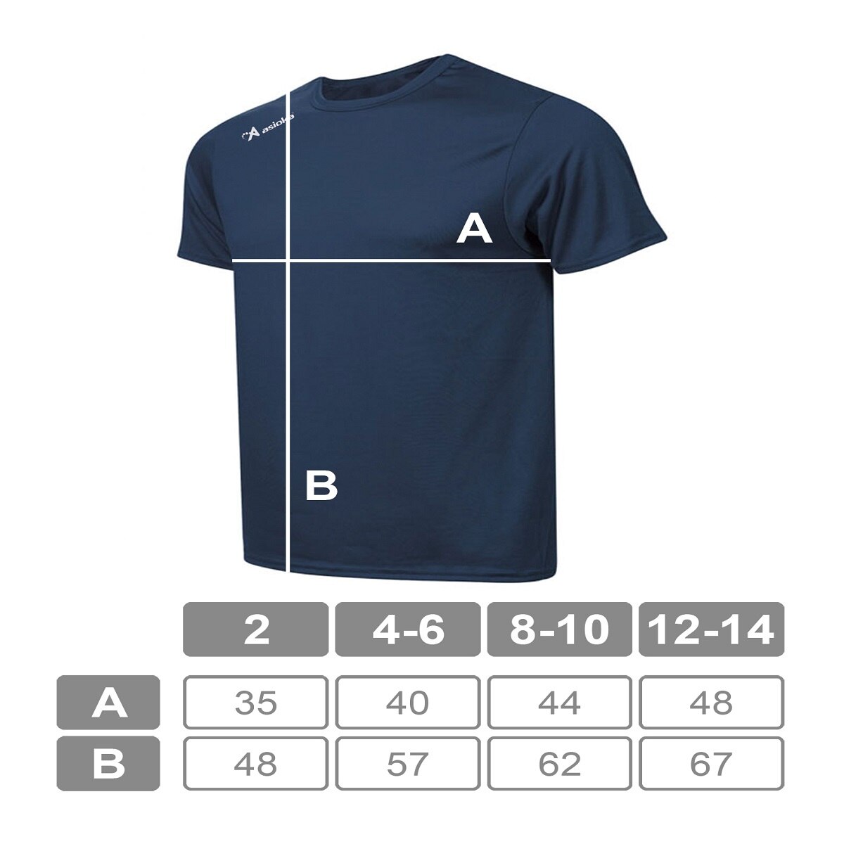 Camiseta de fútbol de niños PREMIUM Asioka - Azul marino Azul marino-7