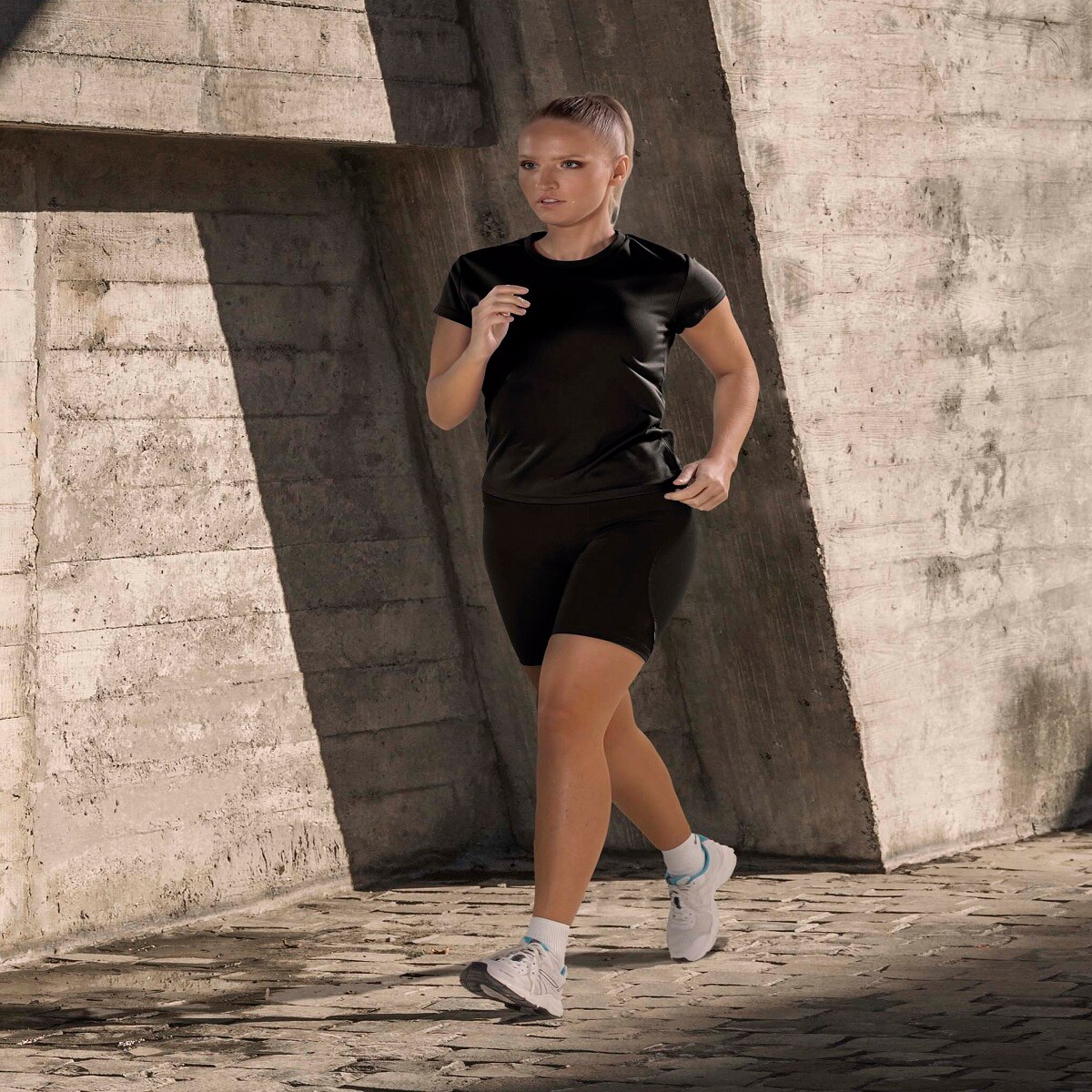 Camiseta deportiva de niña PO Asioka - Negro Negro-2