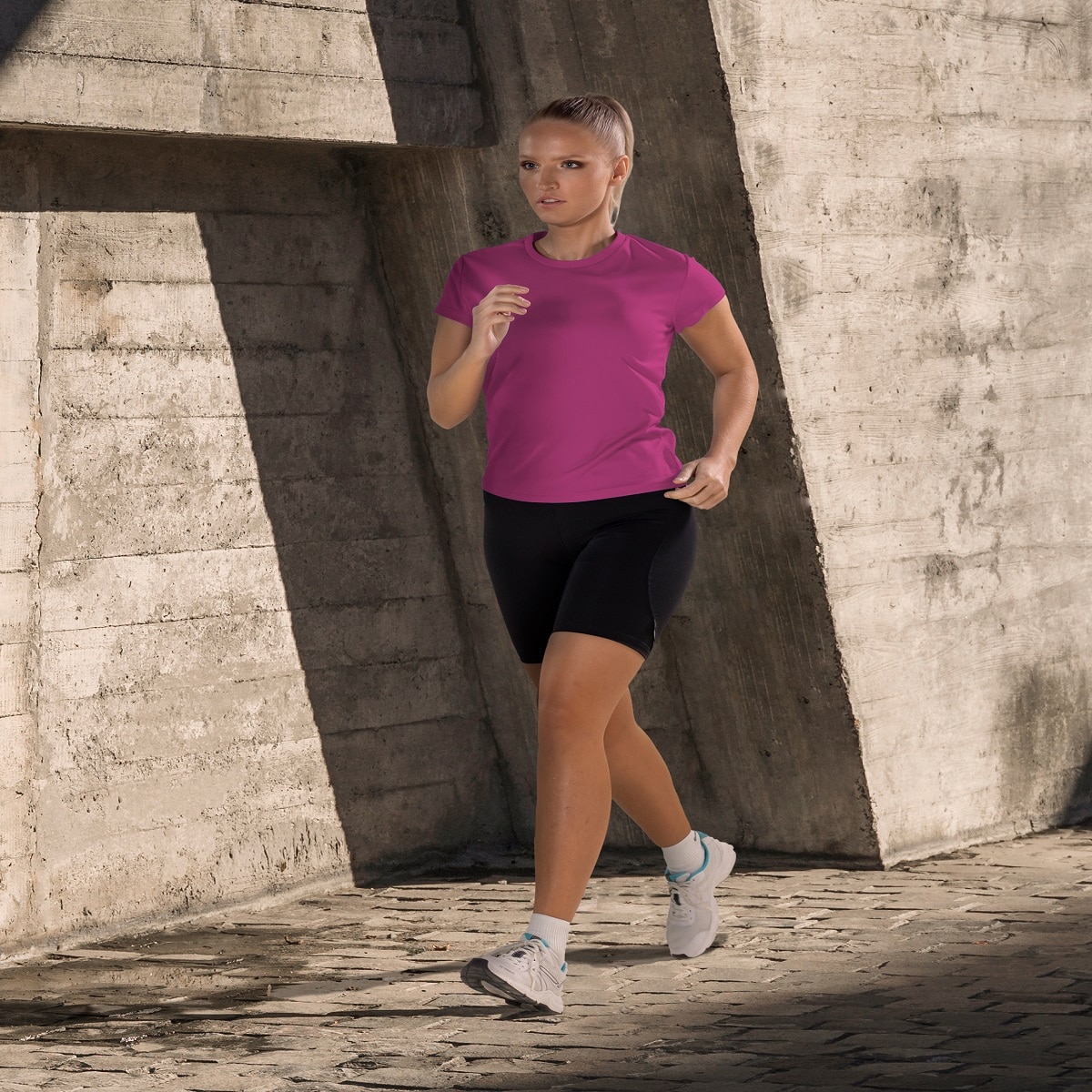 Camiseta deportiva de niña PO Asioka - Fucsia Fucsia-3