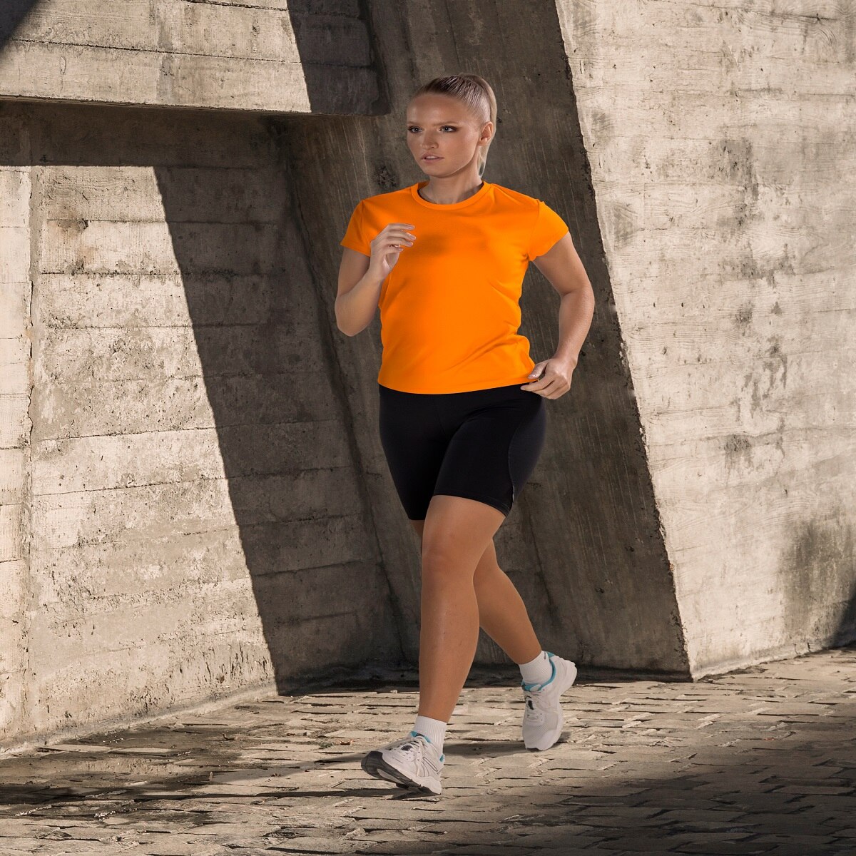 Camiseta deportiva de niña PO Asioka - Naranja Naranja-2