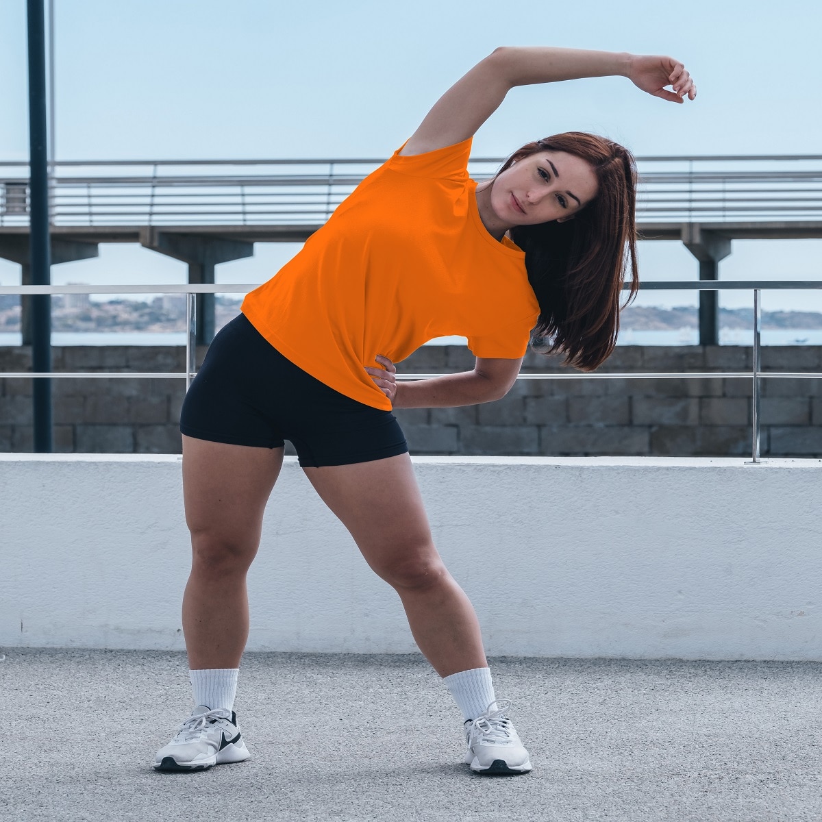 Camiseta deportiva de niña PO Asioka - Naranja Naranja-3