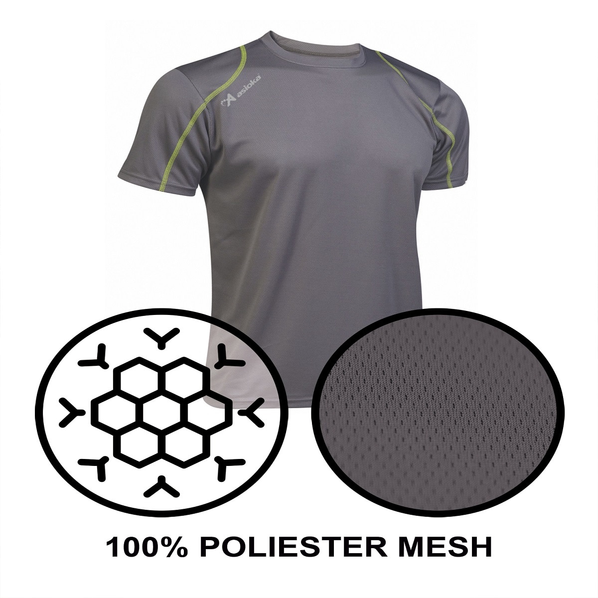 Camiseta deportiva de niño RIO Asioka - Gris Gris-6
