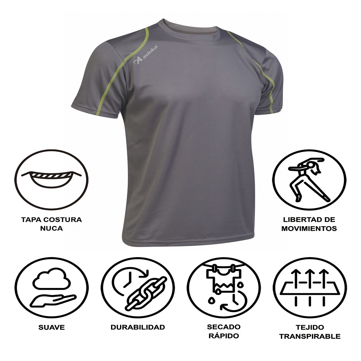 Camiseta deportiva de niño RIO Asioka - Gris Gris-7