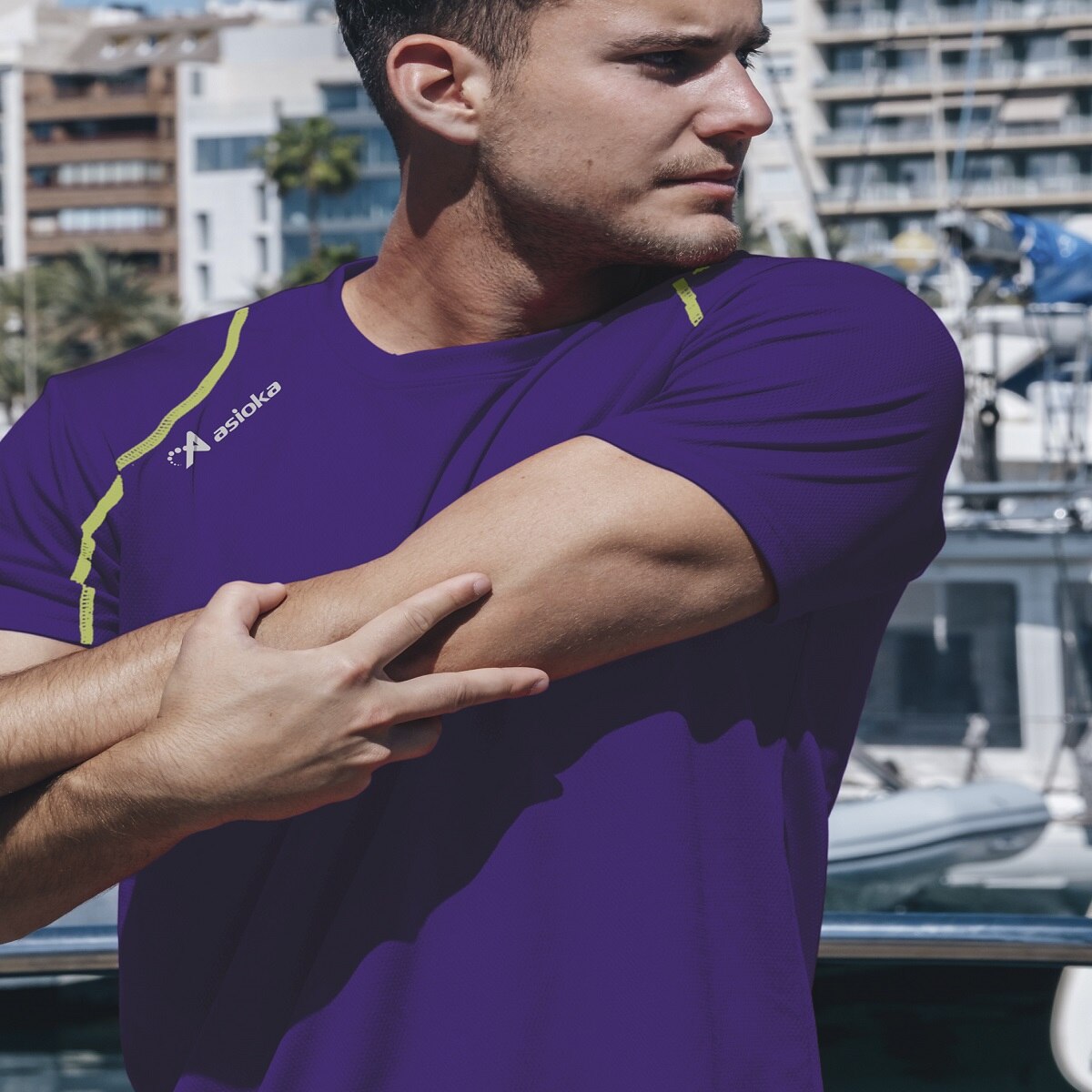Camiseta deportiva de niño RIO Asioka - Morado Morado-2