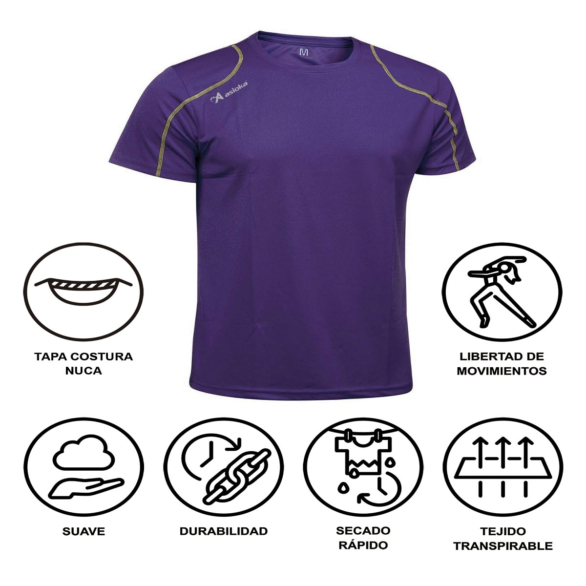 Camiseta deportiva de niño RIO Asioka - Morado Morado-5