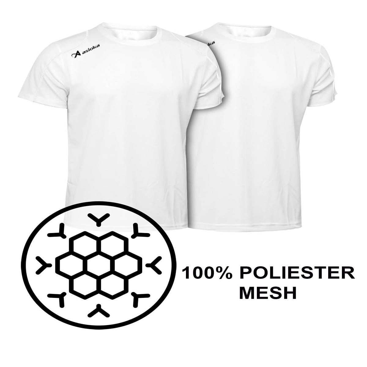 Imagen 5 de Pack 2 camisetas deportivas de hombre RIO Asioka - Blanco Blanco
