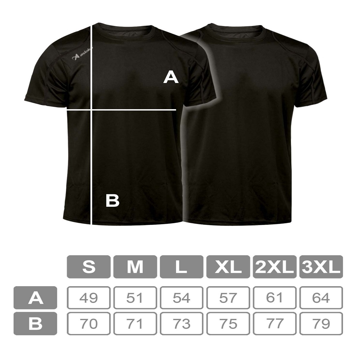 Imagen 7 de Pack 2 camisetas deportivas de hombre RIO Asioka - Negro Negro