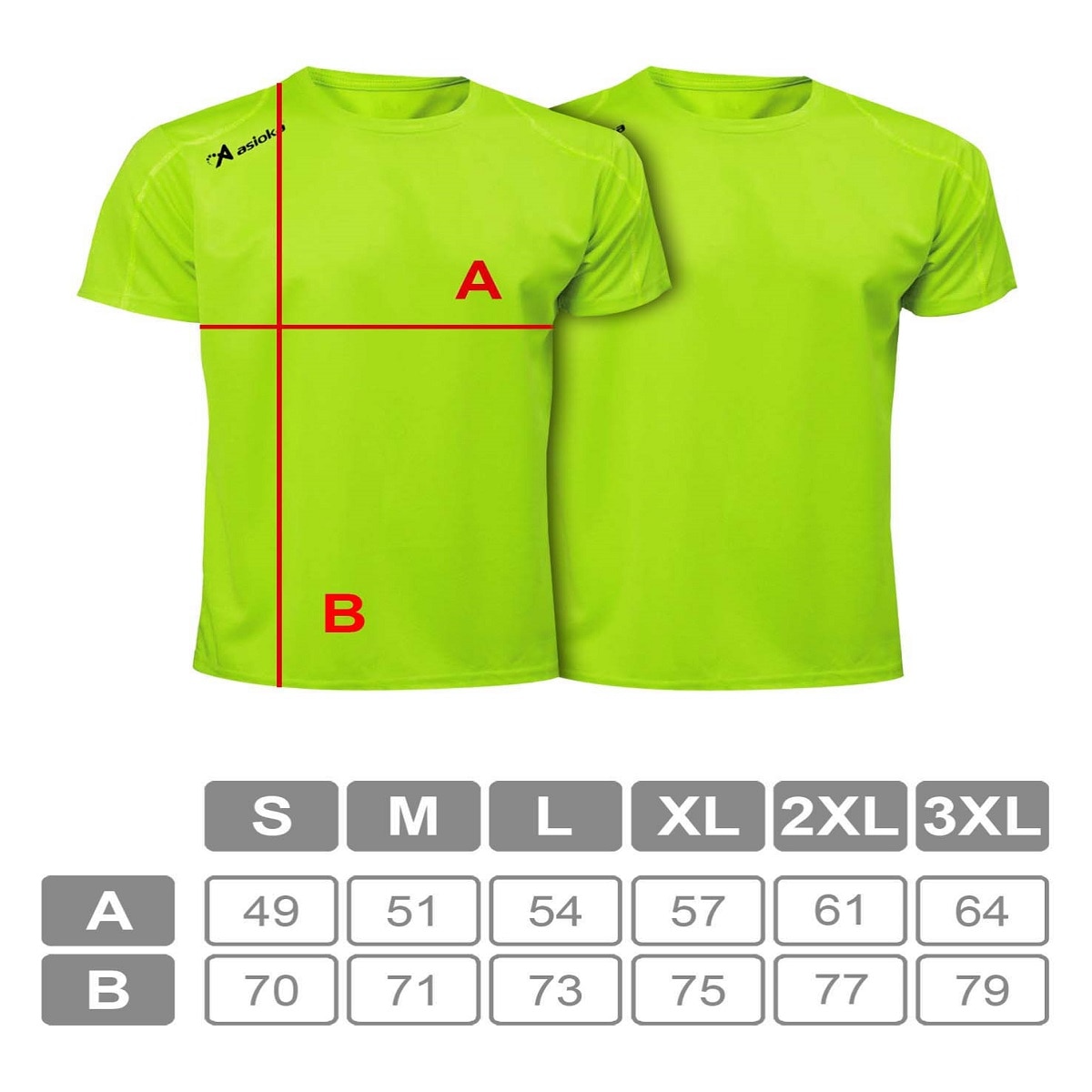 Imagen 7 de Pack 2 camisetas deportivas de hombre RIO Asioka - Verde flúor Verde flúor
