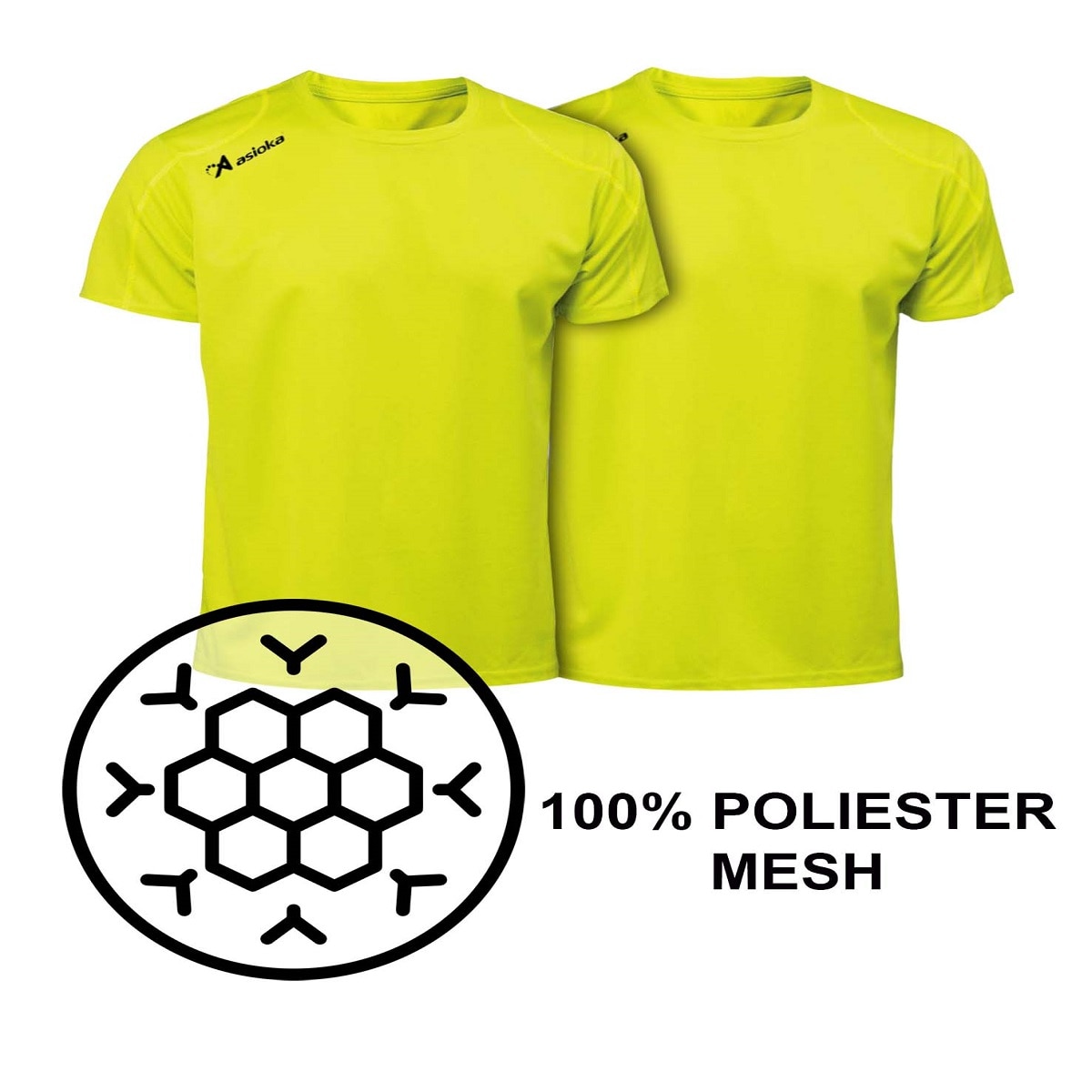 Imagen 5 de Pack 2 camisetas deportivas de hombre RIO Asioka - Amarillo Flúor Amarillo Flúor