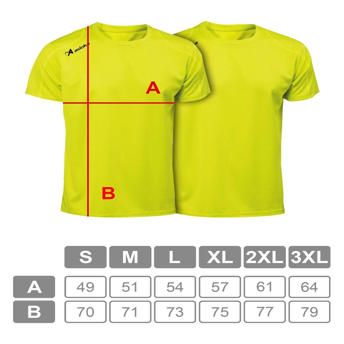 Imagen 7 de Pack 2 camisetas deportivas de hombre RIO Asioka - Amarillo Flúor Amarillo Flúor