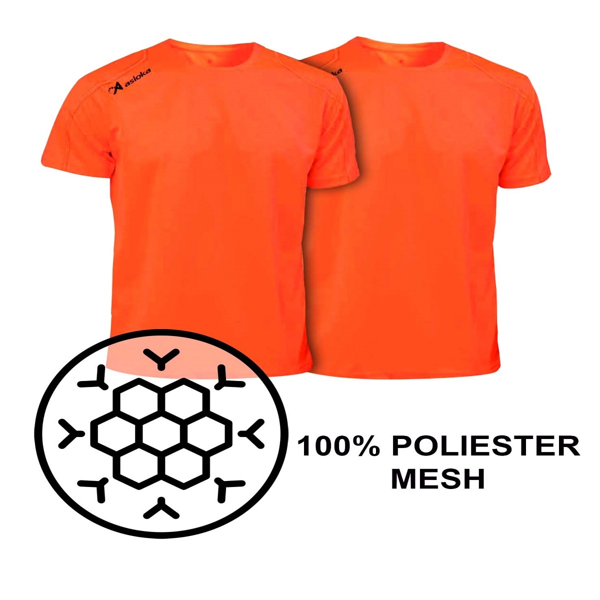Imagen 4 de Pack 2 camisetas deportivas de hombre RIO Asioka - Naranja fuerte Naranja fuerte