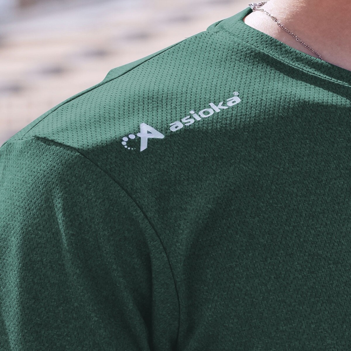 Pack 2 camisetas de running de hombre RIO JASPE Asioka - Gris / Verde Gris / Verde-3