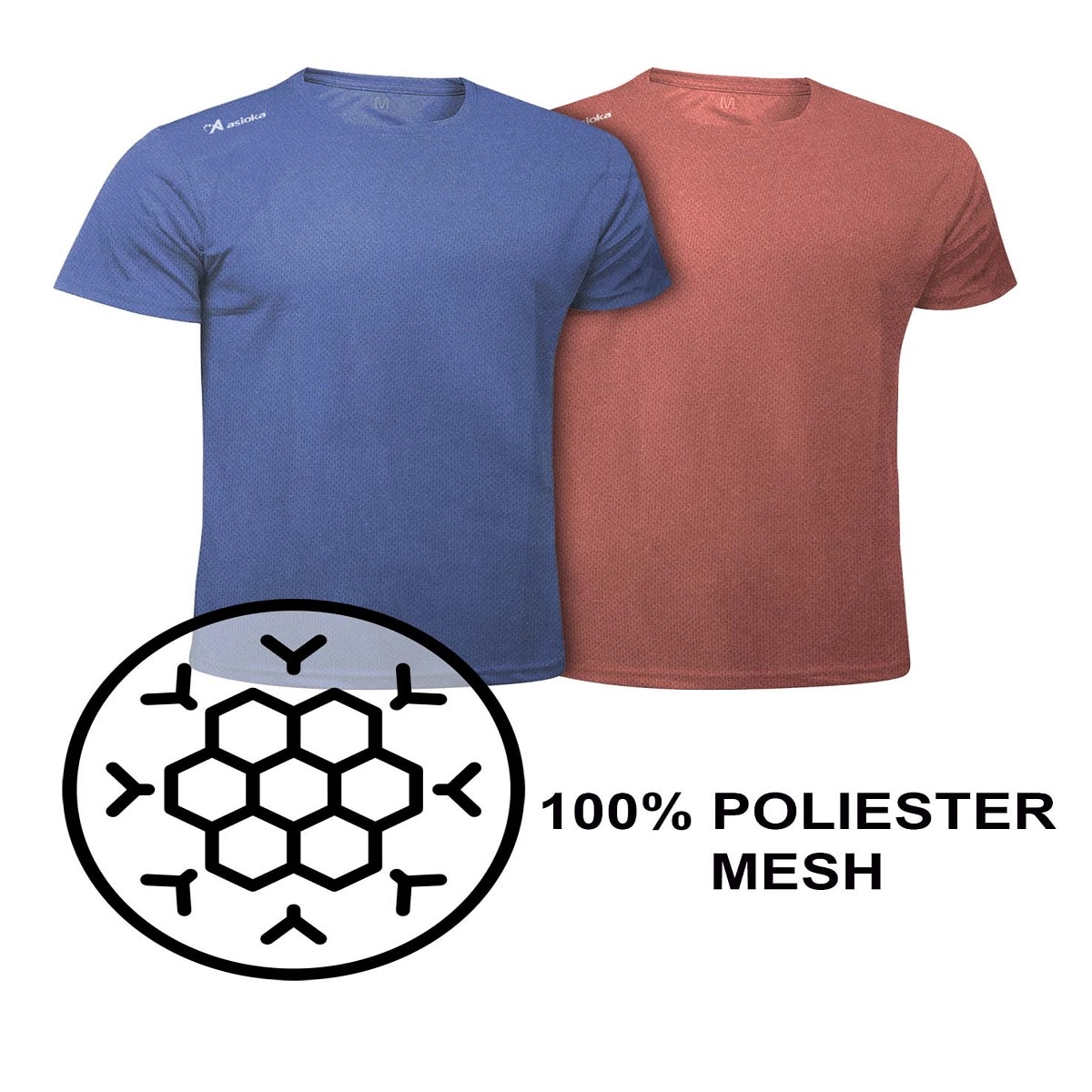 Pack 2 camisetas de running de hombre RIO JASPE Asioka - Azul Azul-6