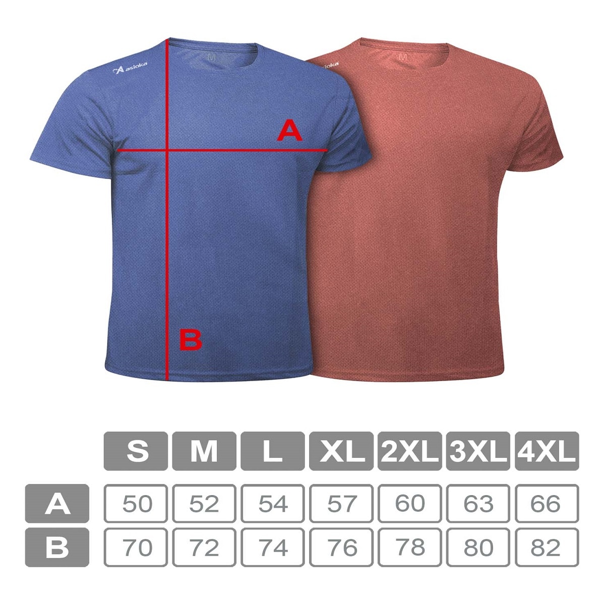 Pack 2 camisetas de running de hombre RIO JASPE Asioka - Azul Azul-8