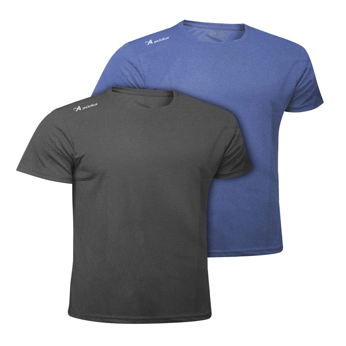 Pack 2 camisetas de running de hombre RIO JASPE Asioka - Gris / Azul Gris / Azul-1