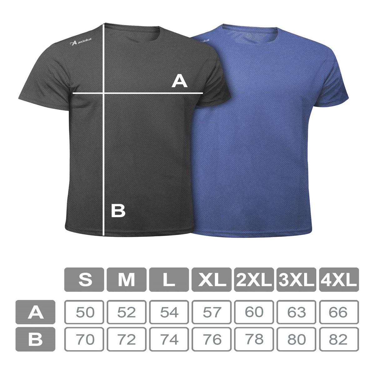 Pack 2 camisetas de running de hombre RIO JASPE Asioka - Gris / Azul Gris / Azul-8
