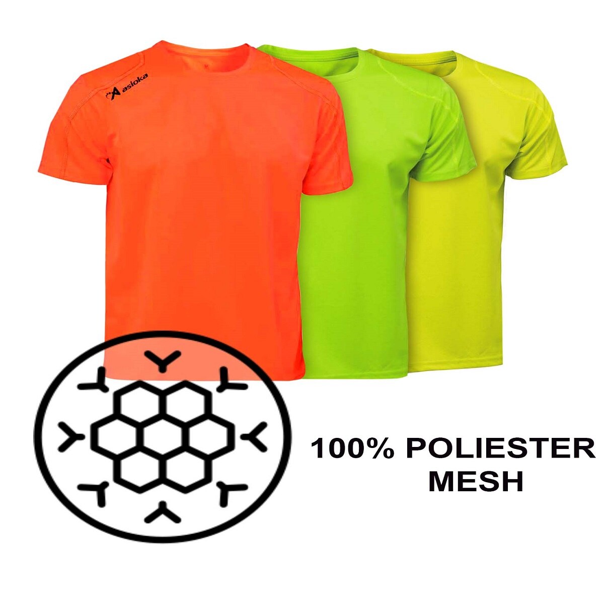 Imagen 5 de Pack 3 camisetas deportivas de hombre RIO Asioka - Naranja fuerte Naranja fuerte