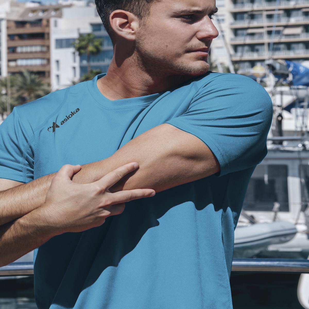 Pack 3 camisetas deportivas de hombre RIO Asioka - Negro / Azul / Blanco Negro / Azul / Blanco-4