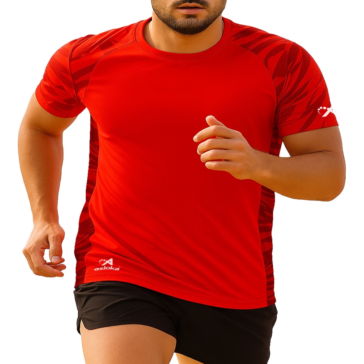 Imagen 4 de Camiseta de Running de hombre VALENCIA Asioka - Rojo Rojo