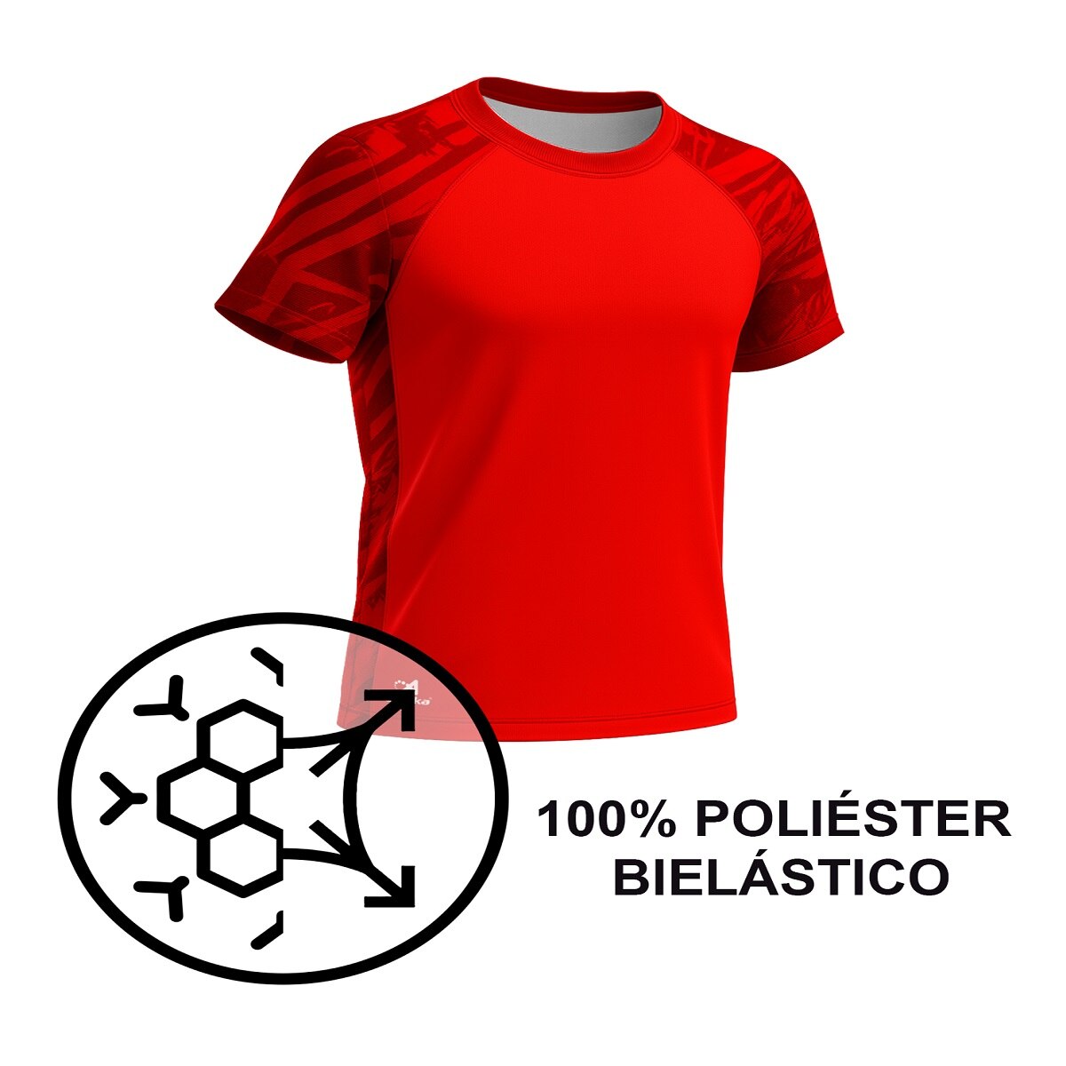 Imagen 6 de Camiseta de Running de hombre VALENCIA Asioka - Rojo Rojo