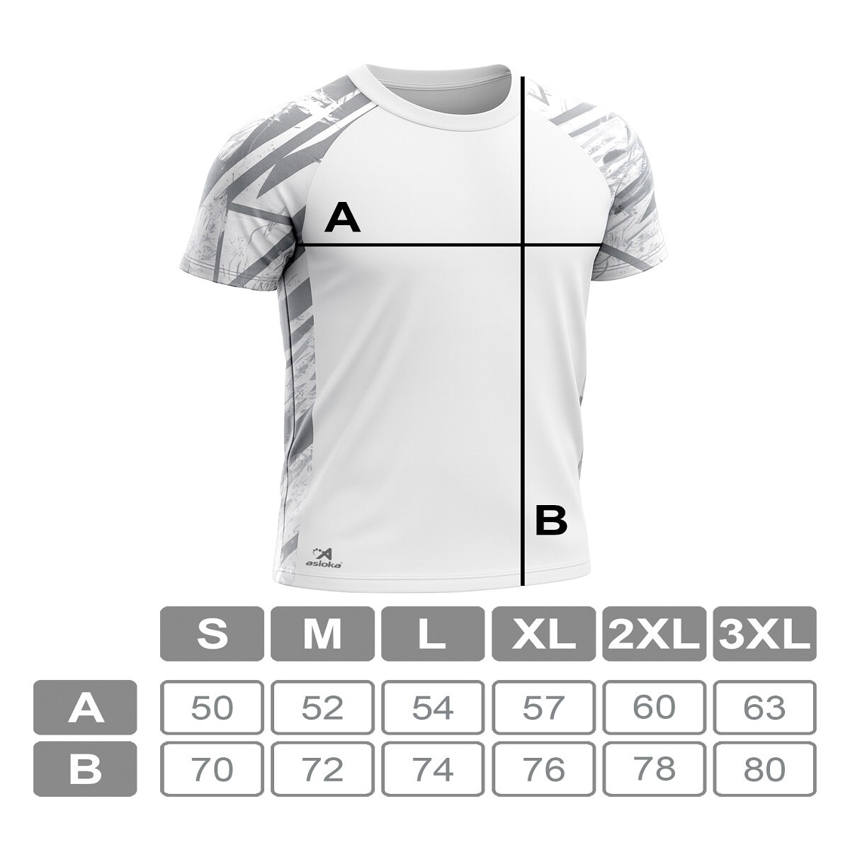 Imagen 7 de Camiseta de Running de hombre VALENCIA Asioka - Blanco / Gris Blanco / Gris