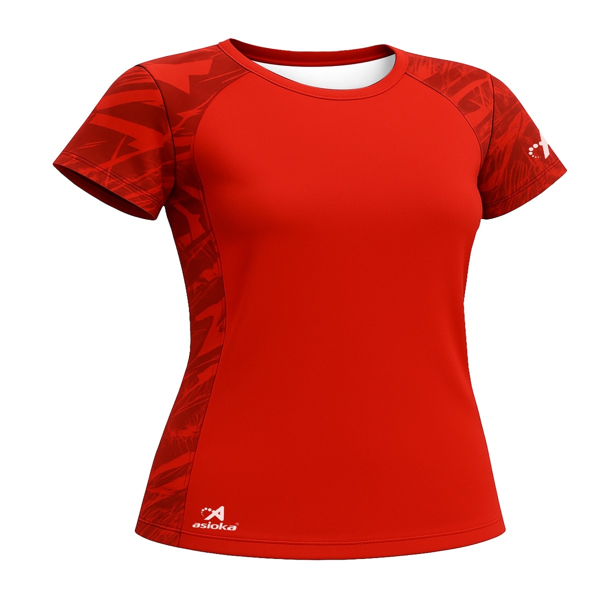 Asioka Camiseta de Running de mujer VALENCIA Blanco / Gris