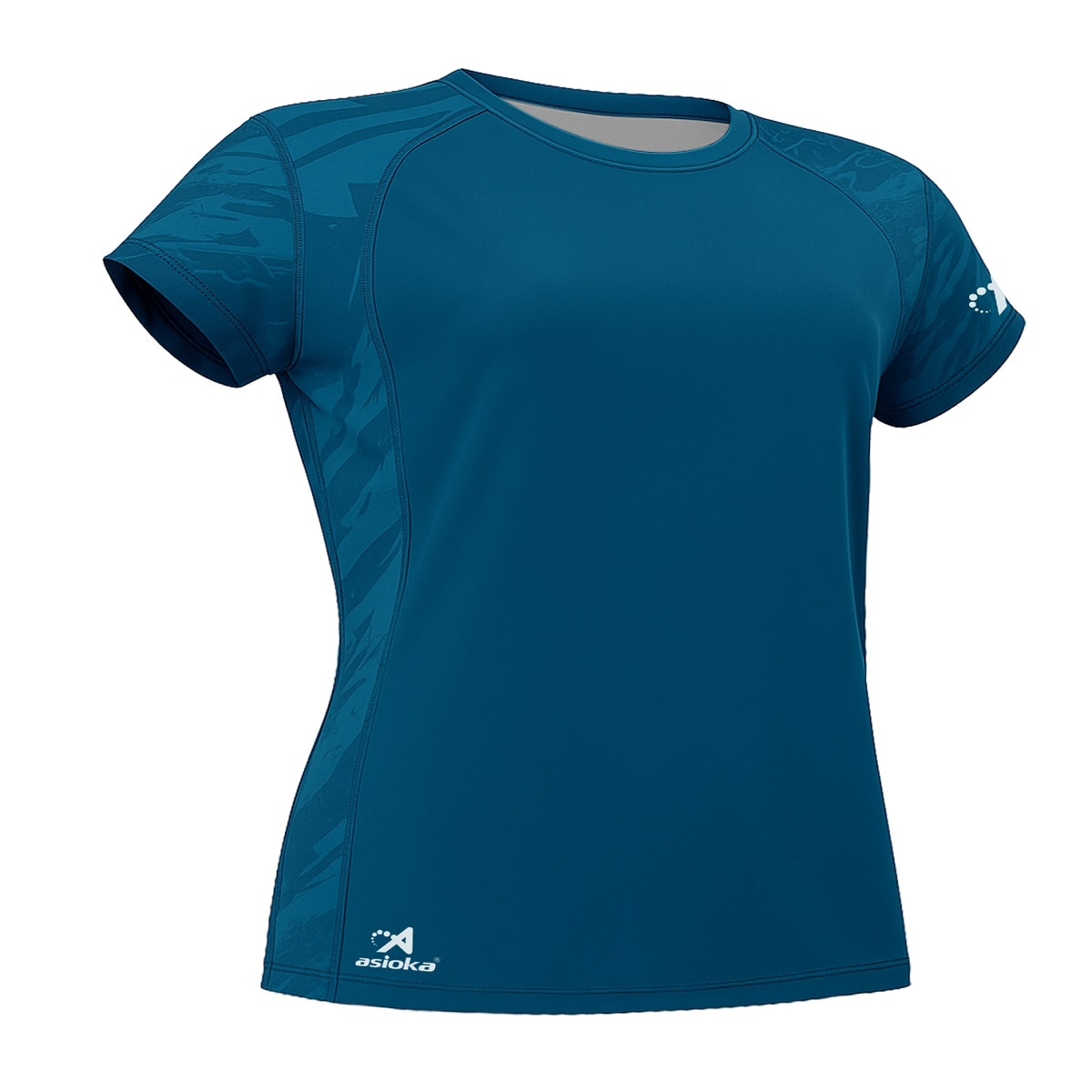 Asioka Camiseta de Running de mujer VALENCIA Blanco / Gris