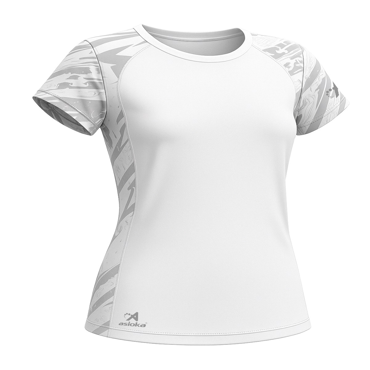 Imagen 0 de Camiseta de Running de mujer VALENCIA Asioka Blanco / Gris