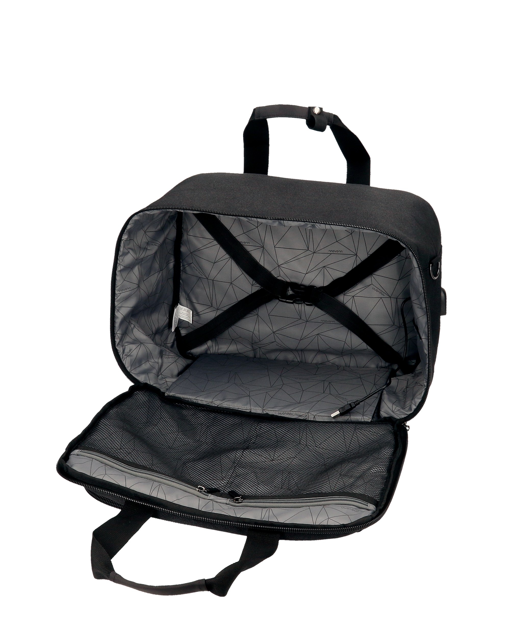 Mala de Viagem - Mochila Movom Trimmed Azul em Poliéster com Capacidade de 20l Preto-5