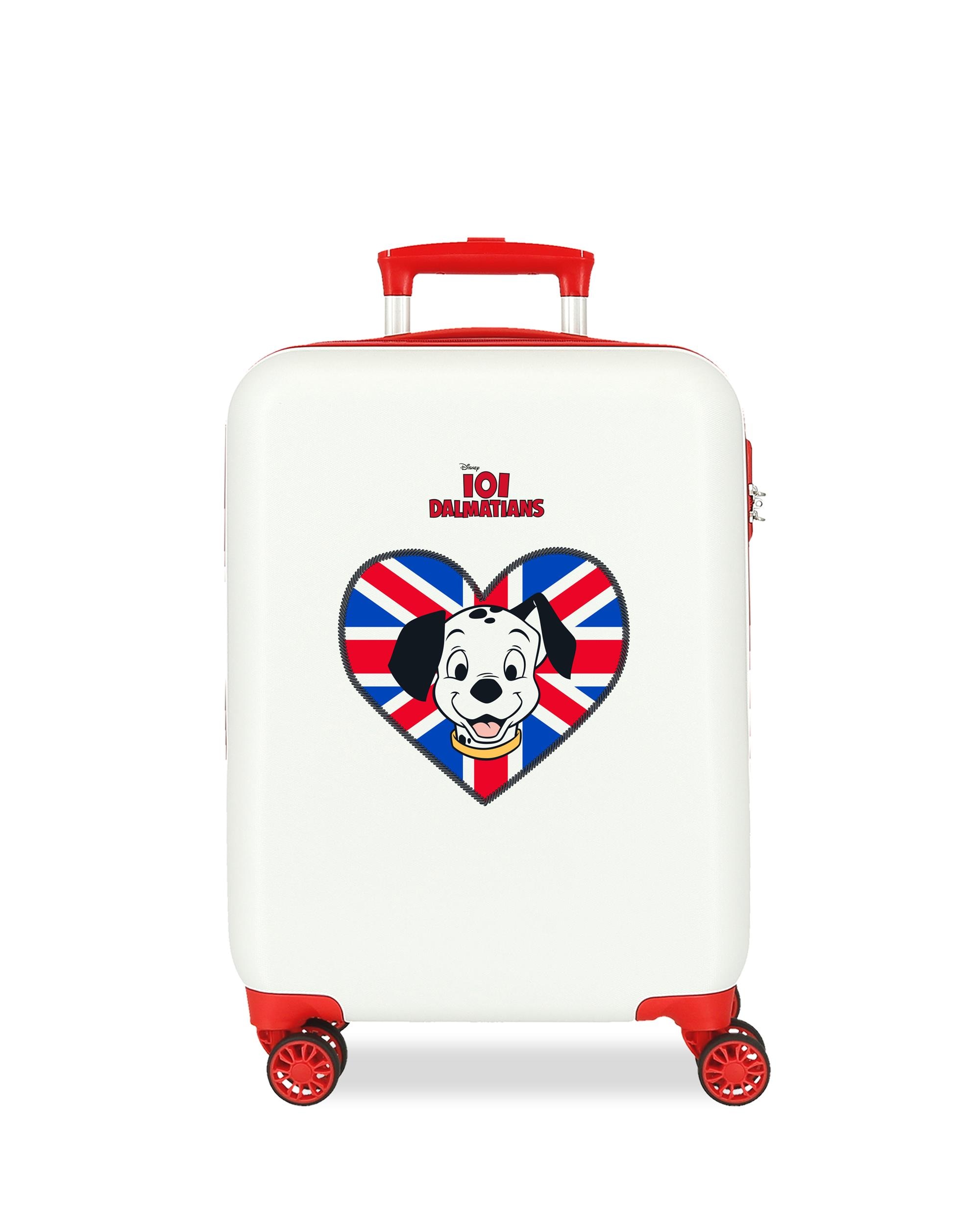 Mala de Cabine Infantil Dalmatian Lucky Rígida com Capacidade de 34l Branco-1