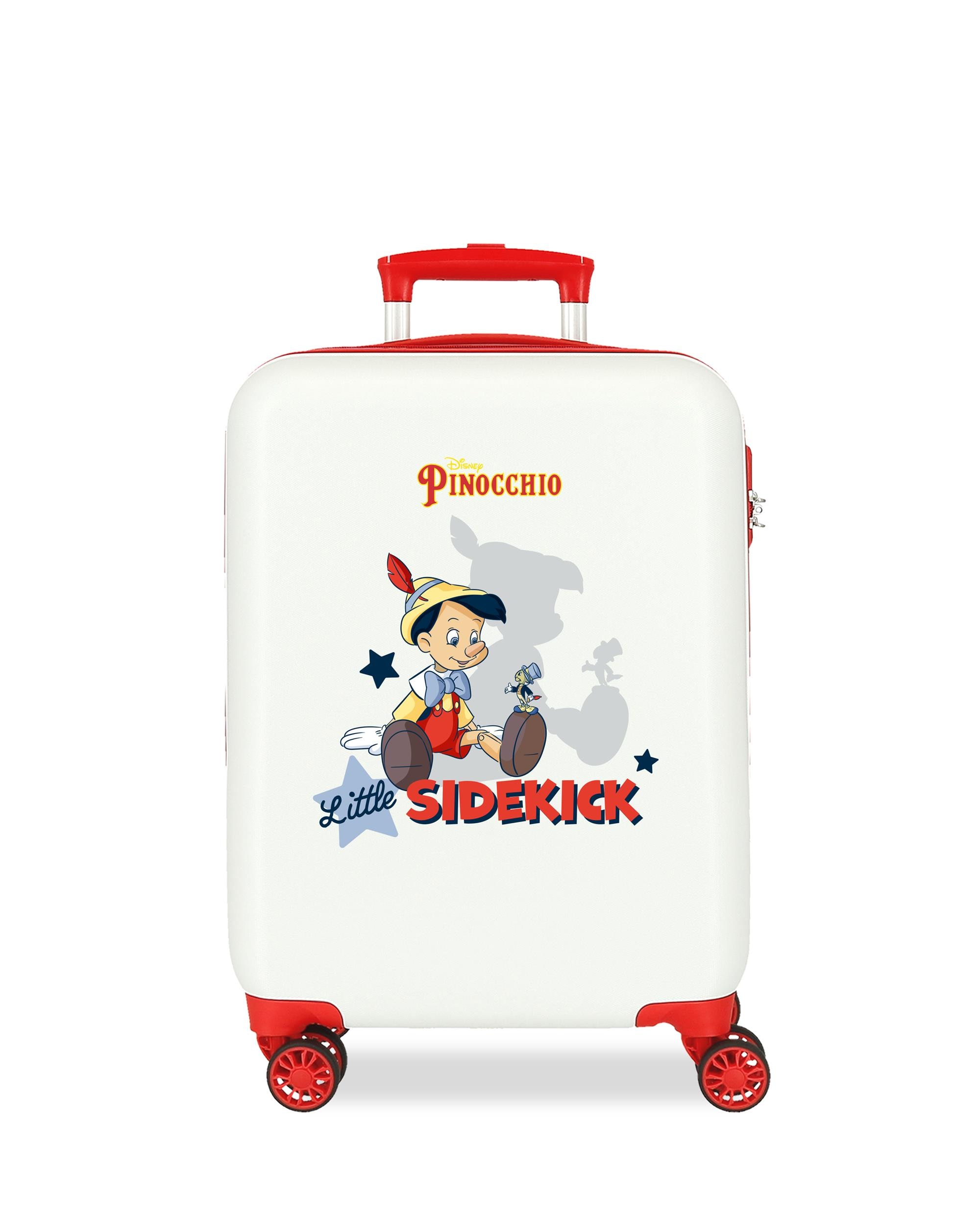 Mala de Cabine Infantil Pinocchio & Little Sidekick Rígida com Capacidade de 34l Branco-1
