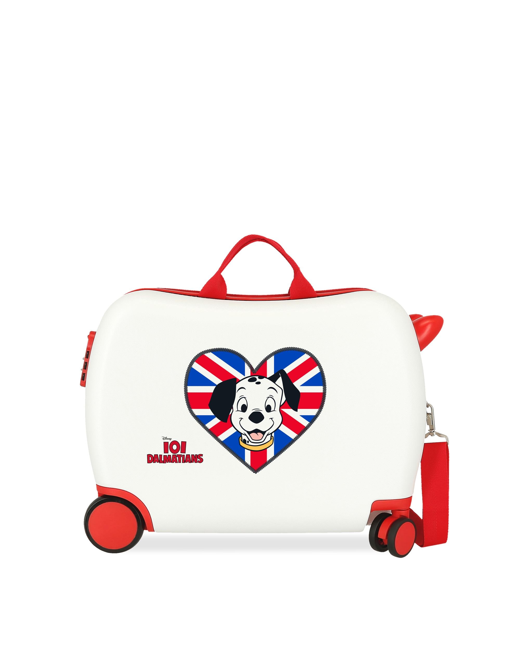 Mala de Cabine Infantil Dalmatians Lucky Rígida com Capacidade de 34l Branco / Vermelho-1