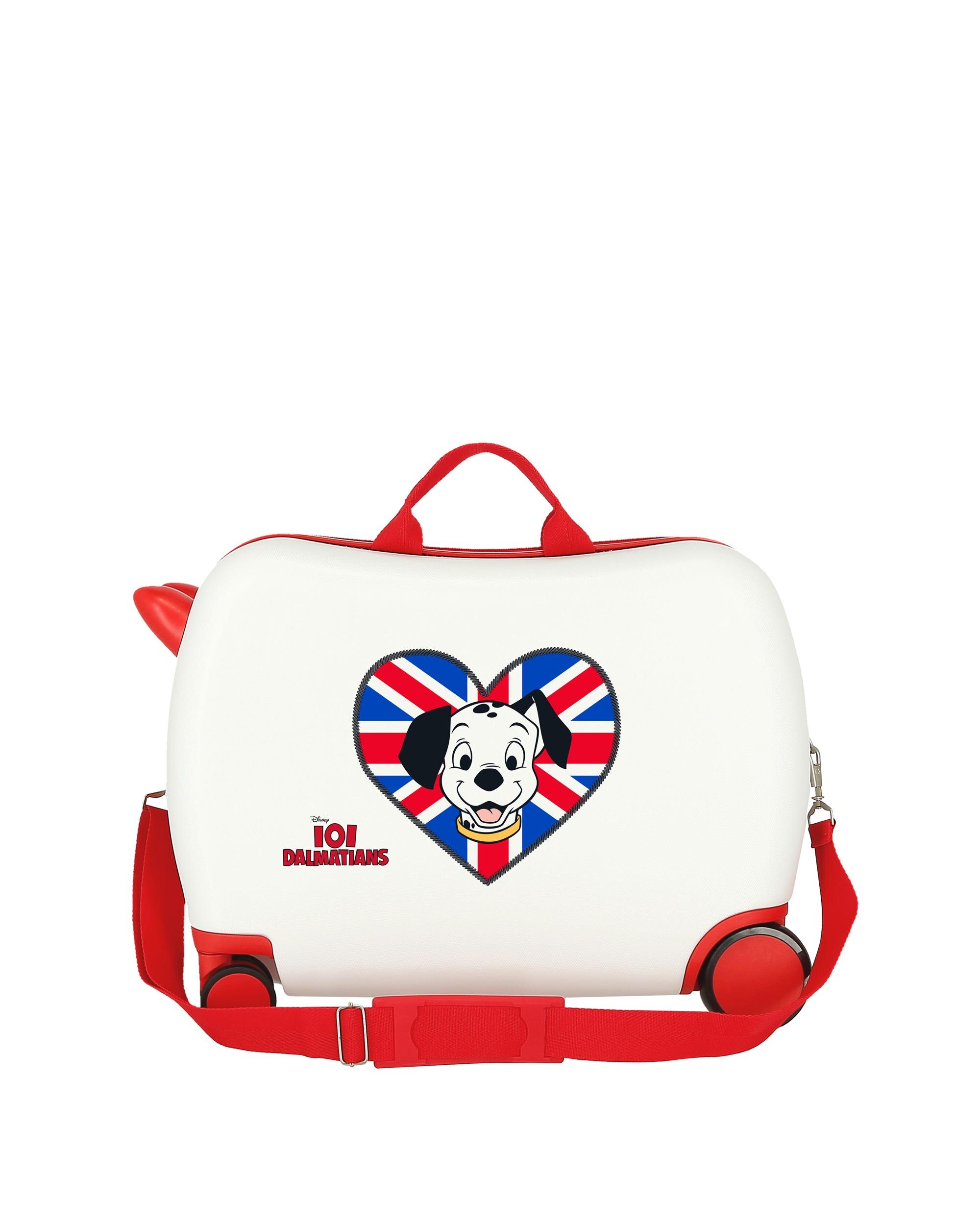 Mala de Cabine Infantil Dalmatians Lucky Rígida com Capacidade de 34l Branco / Vermelho-3