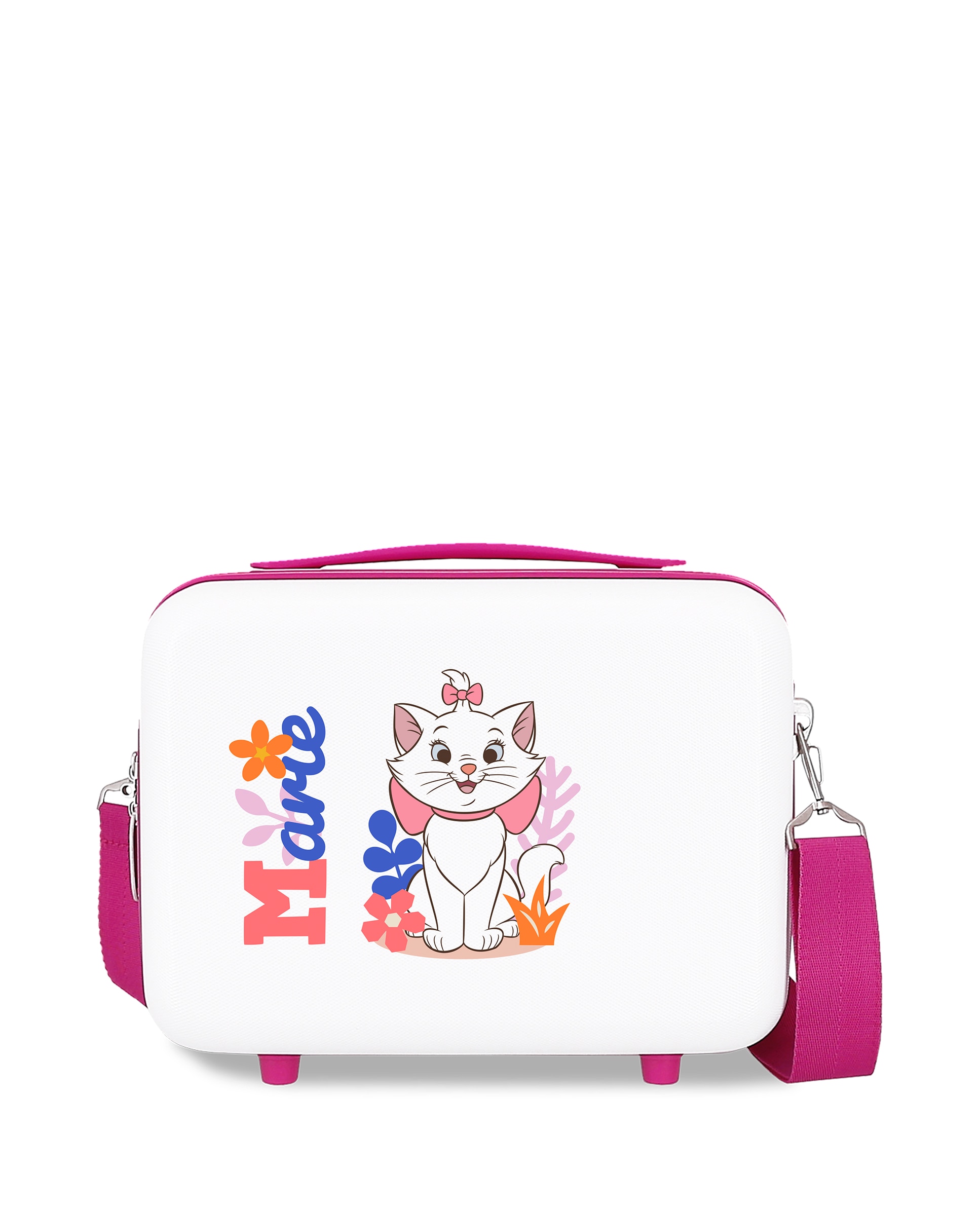 Necessaire Infantil Abs Aristocats Marie In White com Capacidade de 9l Branco / Fúcsia-1