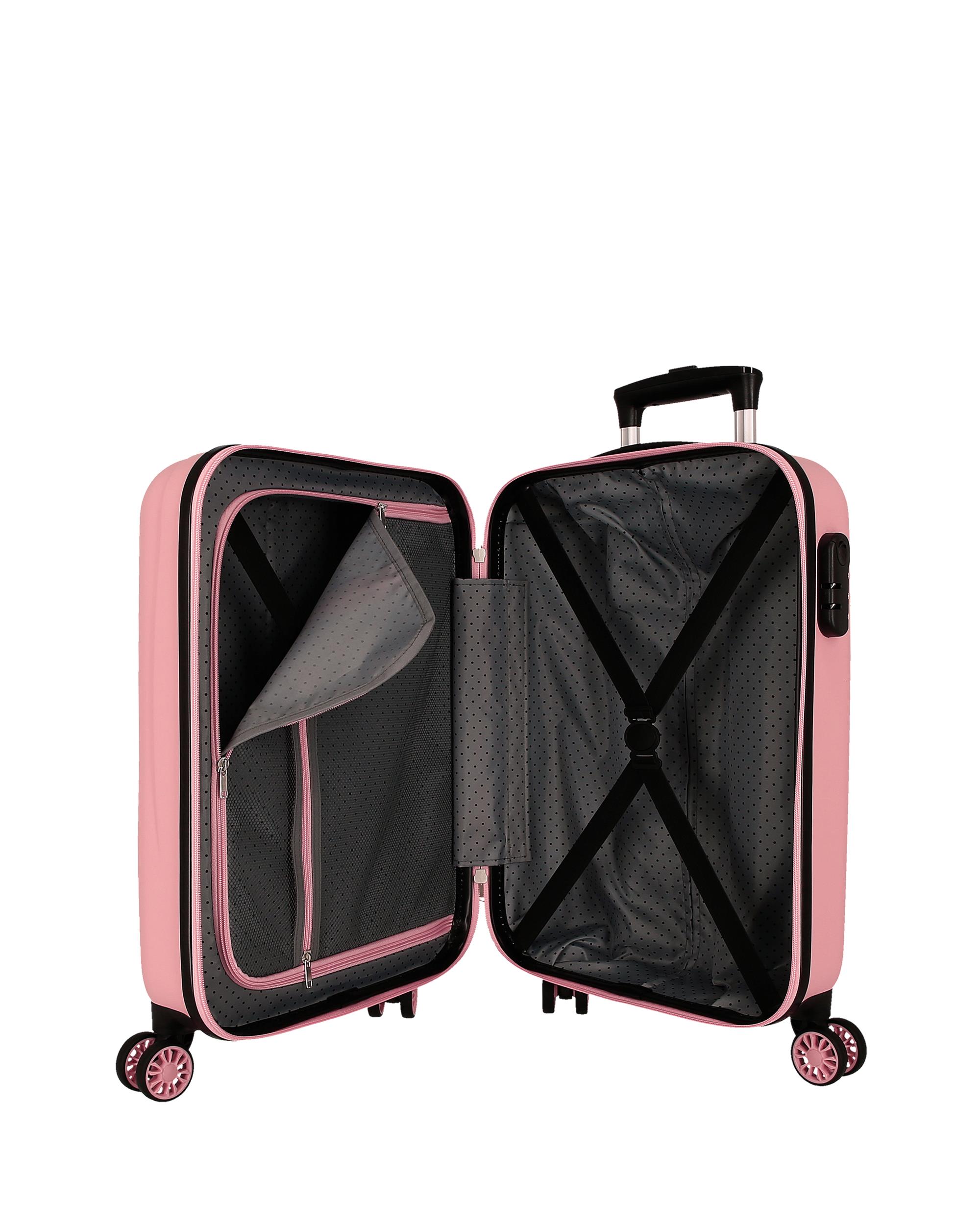 Mala de Cabine Infantil Princesas Courage & Kindness Rígida com Capacidade de 34l Rosa-5