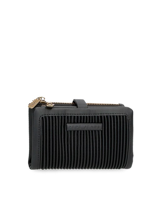 Imagen 0 de Cartera de mujer Aurora color negro con monedero extraíble