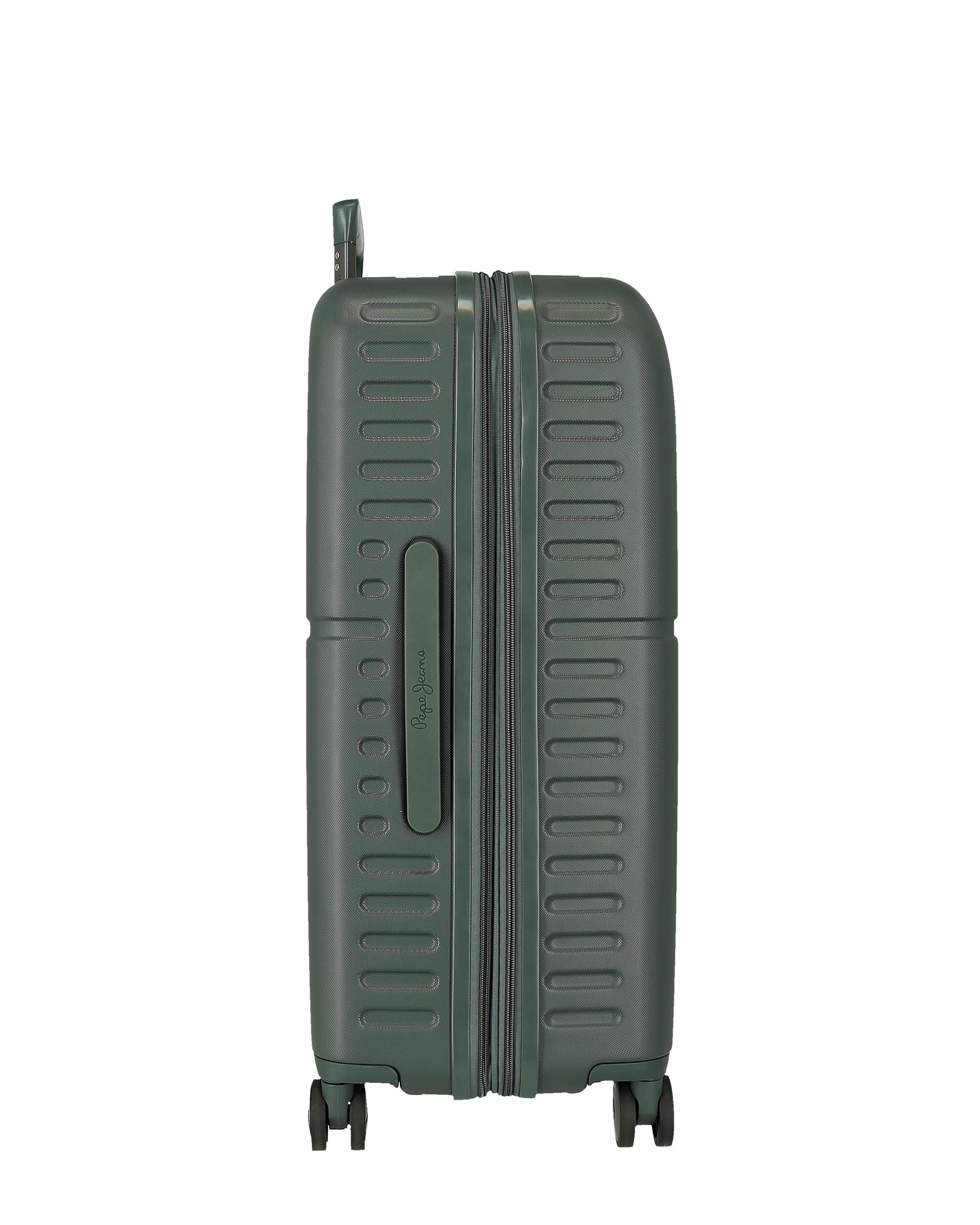 Maleta mediana Accent rígida expandible con capacidad de 79L - Pepe Jeans - Verde oscuro Verde oscuro-2